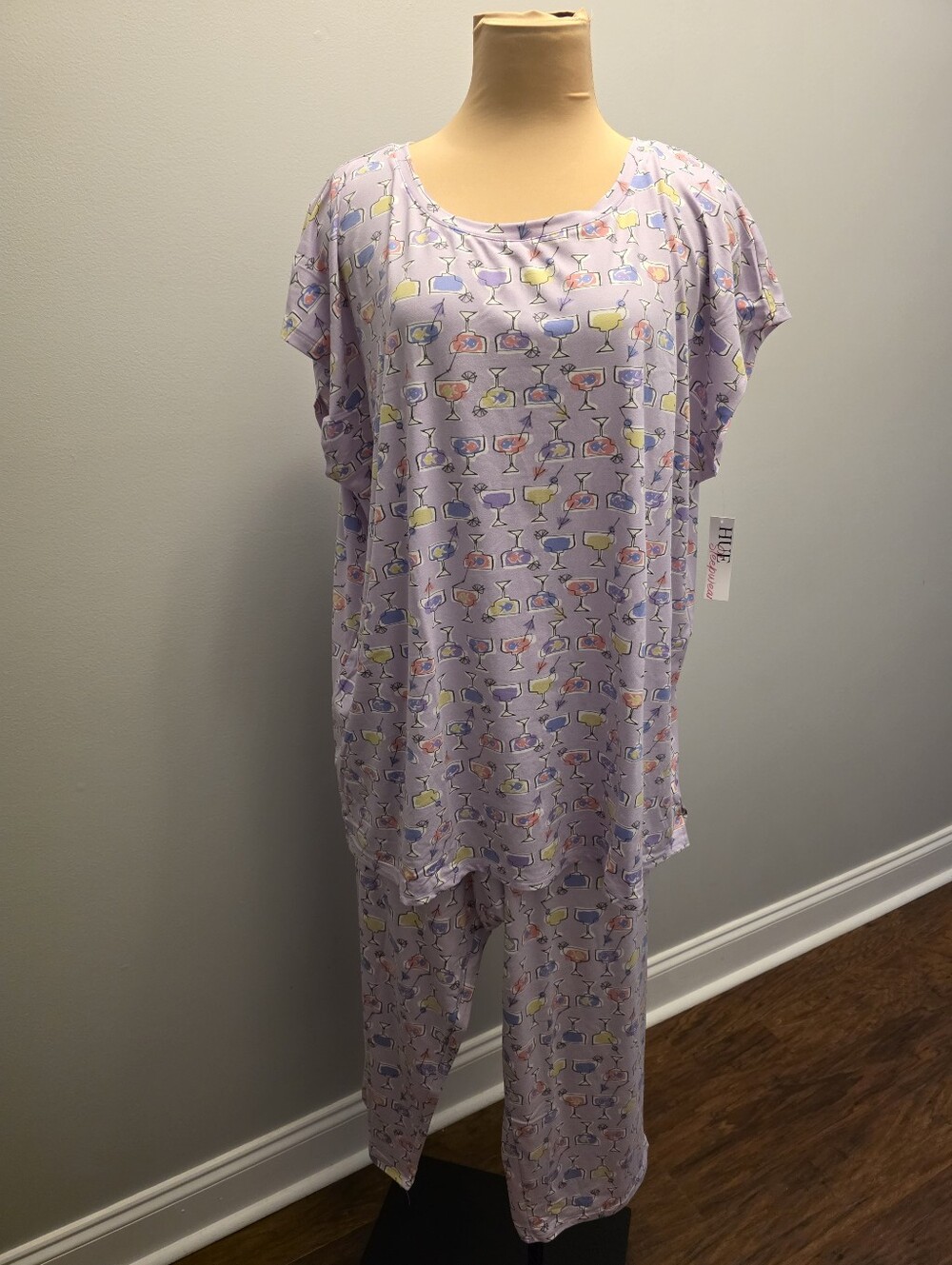 HUE Lavender 3-Piece Pajama Set